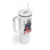 And Bake Funny Benjamin Franklin Patriotic Graphic Matching Tumbler With Handle Vintage Founding Father Distressed Stars and Lightning Bolts Dynamic Duo