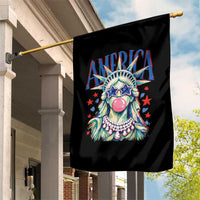America Statue of Liberty Blowing Bubblegum Garden Flag Star and Glasses Patriotic Summer Vibes Graphic