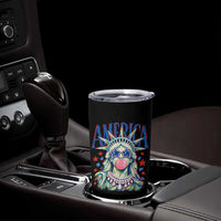 America Statue of Liberty Blowing Bubblegum Tumbler Cup Star and Glasses Patriotic Summer Vibes Graphic