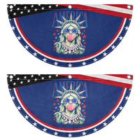 America Statue of Liberty Blowing Bubblegum Patriotic Fan Flag Star and Glasses Summer Vibes Graphic