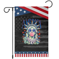America Statue of Liberty Blowing Bubblegum Patriotic Garden Flag Star and Glasses Summer Vibes Graphic