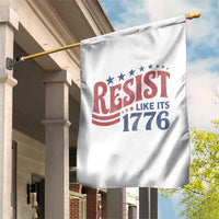 Resist Like Its 1776 Garden Flag Vintage Distressed Patriotic Political Satire Graphic