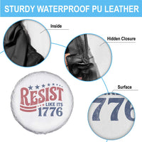 Resist Like Its 1776 Spare Tire Cover Vintage Distressed Patriotic Political Satire Graphic