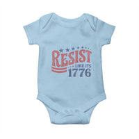 Resist Like Its 1776 Baby Onesie Vintage Distressed Patriotic Political Satire Graphic
