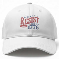 Resist Like Its 1776 Baseball Cap Vintage Distressed Patriotic Political Satire Graphic