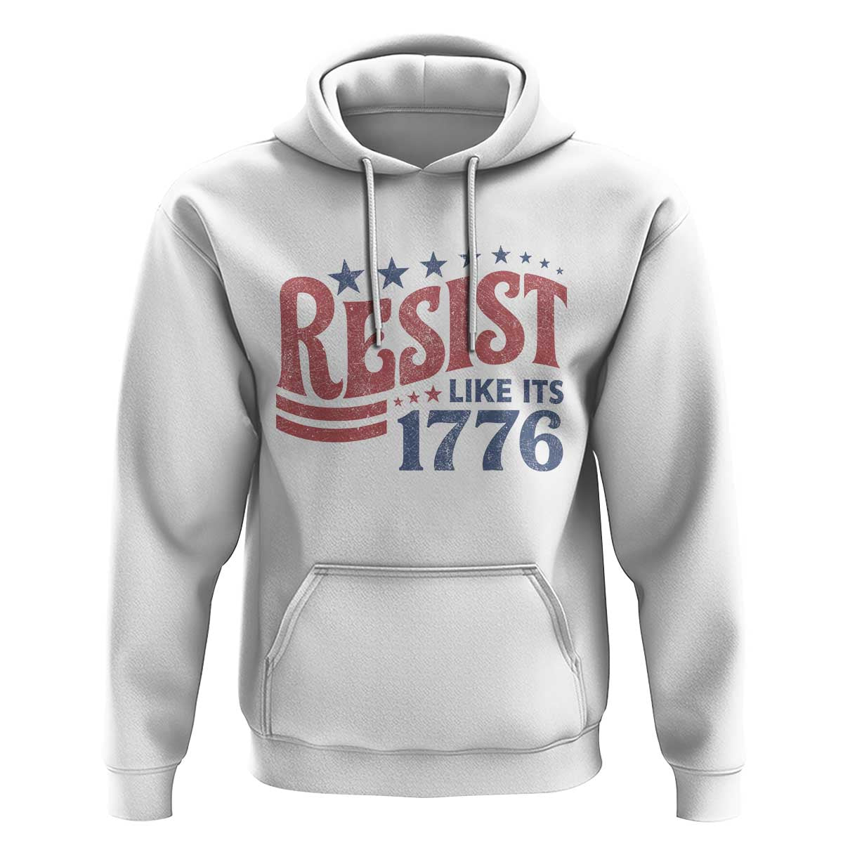 Resist Like Its 1776 Hoodie Vintage Distressed Patriotic Political Satire Graphic