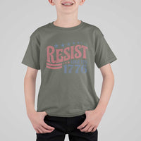 Resist Like Its 1776 T Shirt For Kid Vintage Distressed Patriotic Political Satire Graphic
