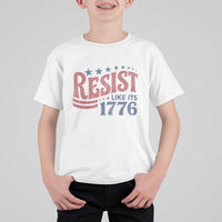 Resist Like Its 1776 T Shirt For Kid Vintage Distressed Patriotic Political Satire Graphic