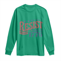 Resist Like Its 1776 Long Sleeve Shirt Vintage Distressed Patriotic Political Satire Graphic