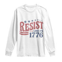 Resist Like Its 1776 Long Sleeve Shirt Vintage Distressed Patriotic Political Satire Graphic