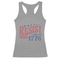 Resist Like Its 1776 Racerback Tank Top Vintage Distressed Patriotic Political Satire Graphic