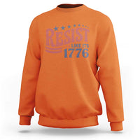 Resist Like Its 1776 Sweatshirt Vintage Distressed Patriotic Political Satire Graphic