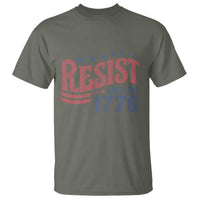 Resist Like Its 1776 T Shirt Vintage Distressed Patriotic Political Satire Graphic