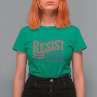 Resist Like Its 1776 T Shirt For Women Vintage Distressed Patriotic Political Satire Graphic