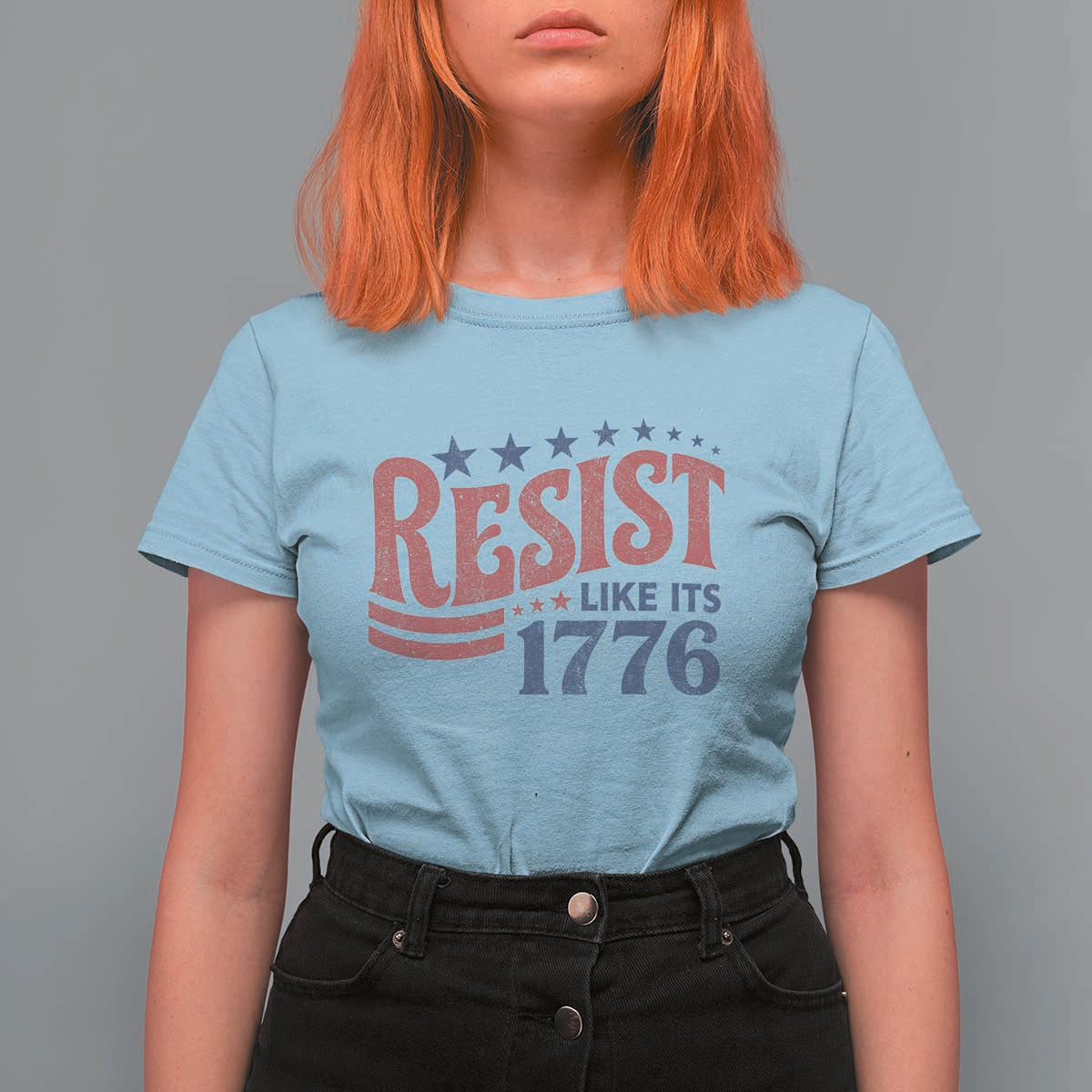 Resist Like Its 1776 T Shirt For Women Vintage Distressed Patriotic Political Satire Graphic