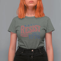 Resist Like Its 1776 T Shirt For Women Vintage Distressed Patriotic Political Satire Graphic