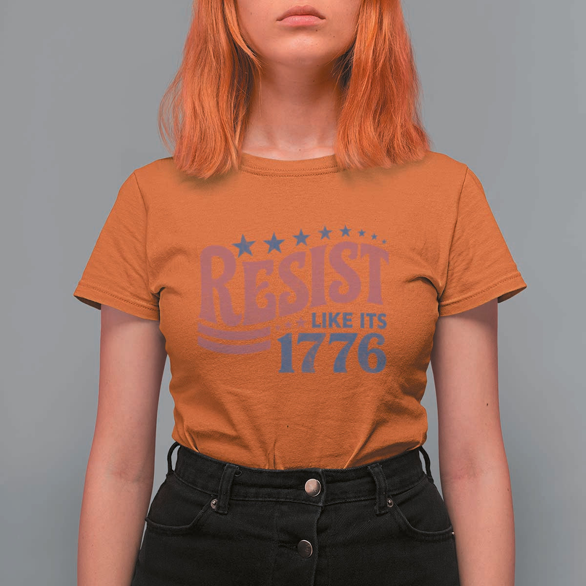 Resist Like Its 1776 T Shirt For Women Vintage Distressed Patriotic Political Satire Graphic