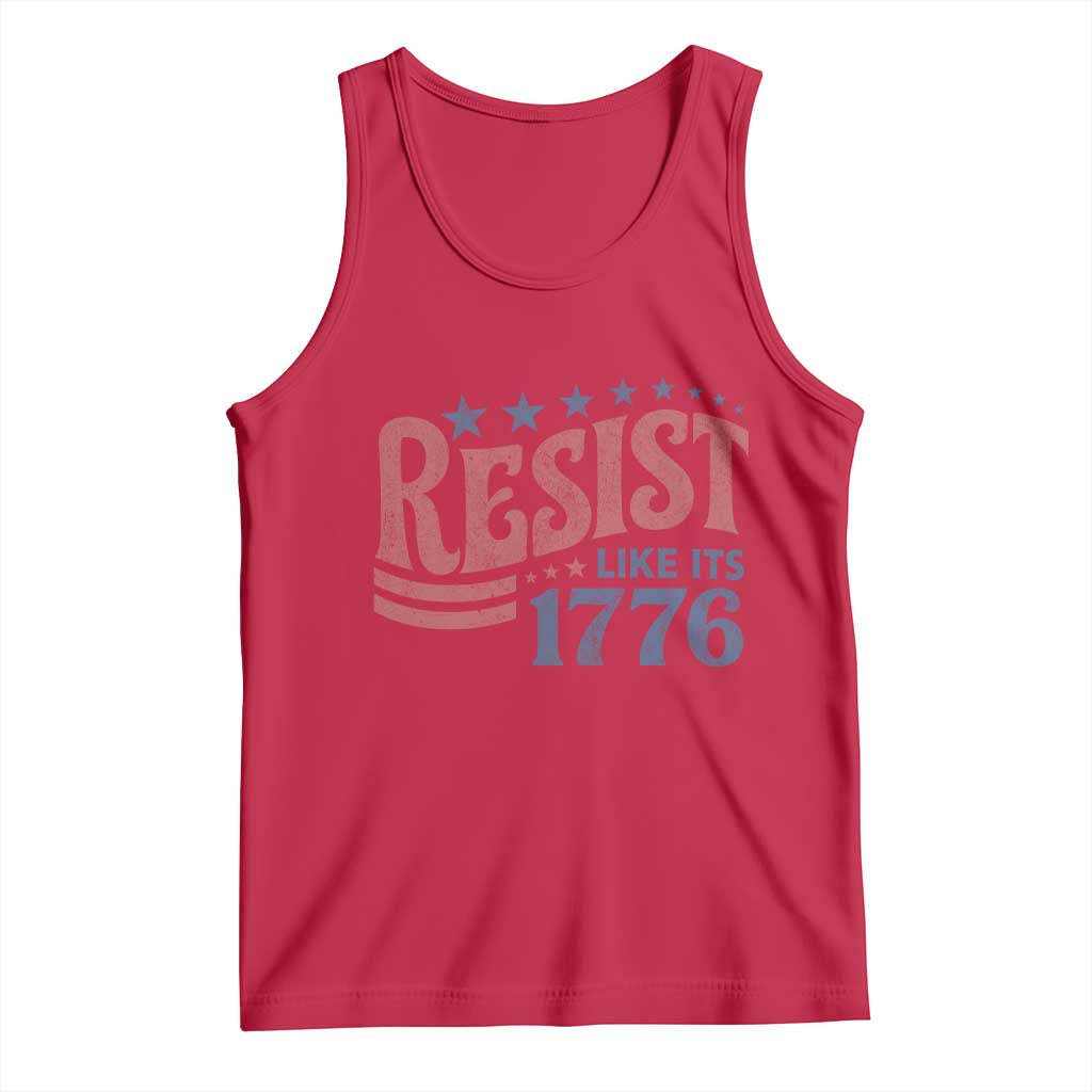 Resist Like Its 1776 Tank Top Vintage Distressed Patriotic Political Satire Graphic