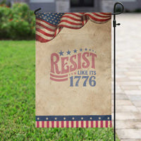 Resist Like Its 1776 Patriotic Garden Flag Vintage Distressed Political Satire Graphic