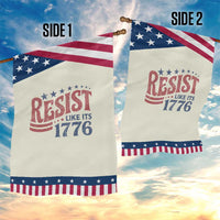 Resist Like Its 1776 Patriotic Garden Flag Vintage Distressed Political Satire Graphic