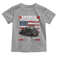 Steam Steel Freedom Stainless American Spirit Toddler T Shirt 250 Years USA Railroad Legend Patriotic Military Jet Flyover Graphic