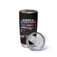 Steam Steel Freedom Stainless American Spirit Tumbler Cup 250 Years USA Railroad Legend Patriotic Military Jet Flyover Graphic