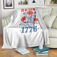Resist Like Its 1776 Folk Art Floral Botanical Graphic Throw Blanket Patriotic Statement Political Satire