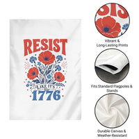 Resist Like Its 1776 Folk Art Floral Botanical Graphic Garden Flag Patriotic Statement Political Satire
