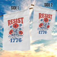 Resist Like Its 1776 Folk Art Floral Botanical Graphic Garden Flag Patriotic Statement Political Satire
