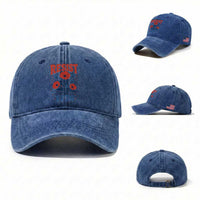 Resist Like Its 1776 Folk Art Floral Botanical Graphic Washed Cotton Baseball Cap Patriotic Statement Political Satire
