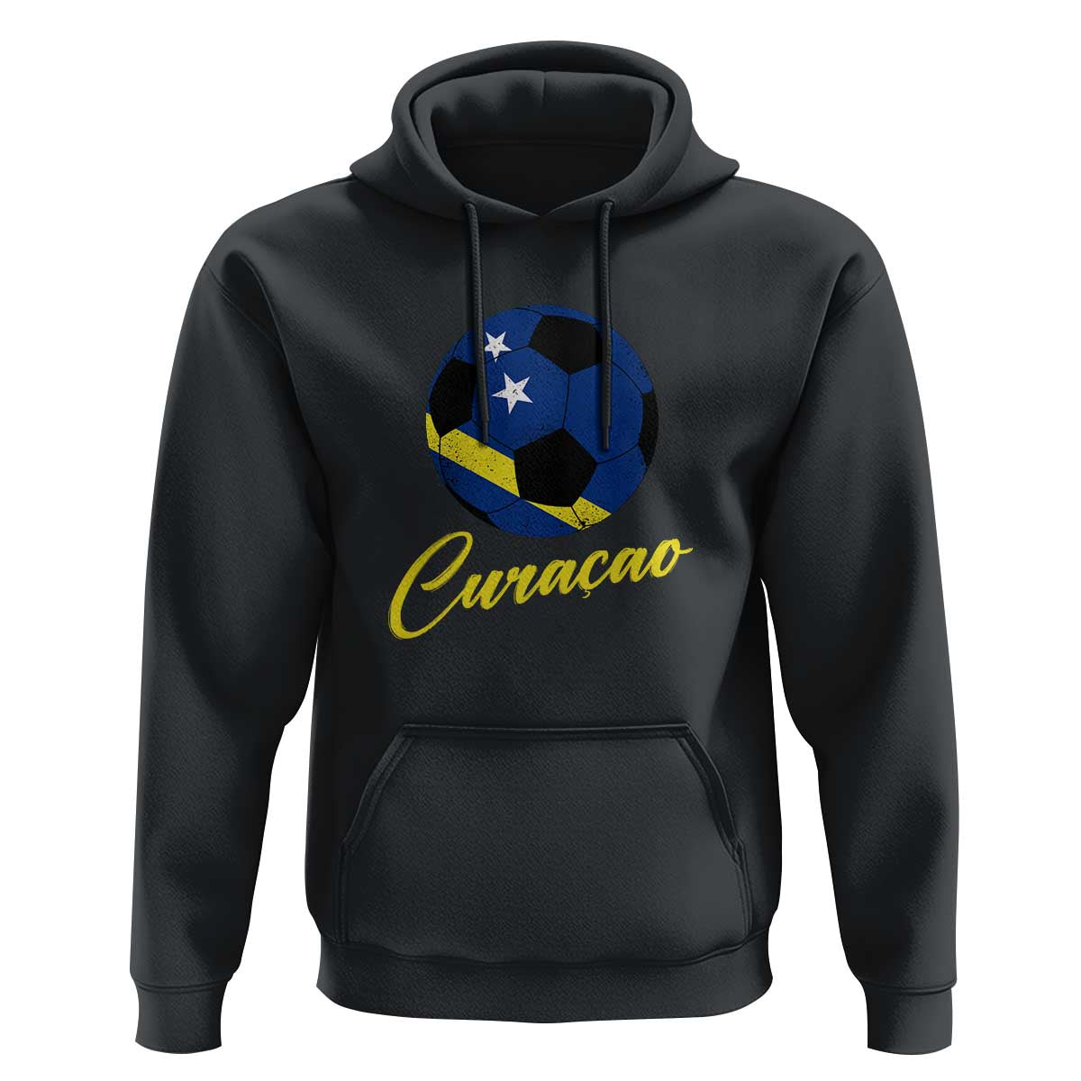 Curaçao Soccer Fans Distressed Flag Hoodie Football Heritage Pride Support