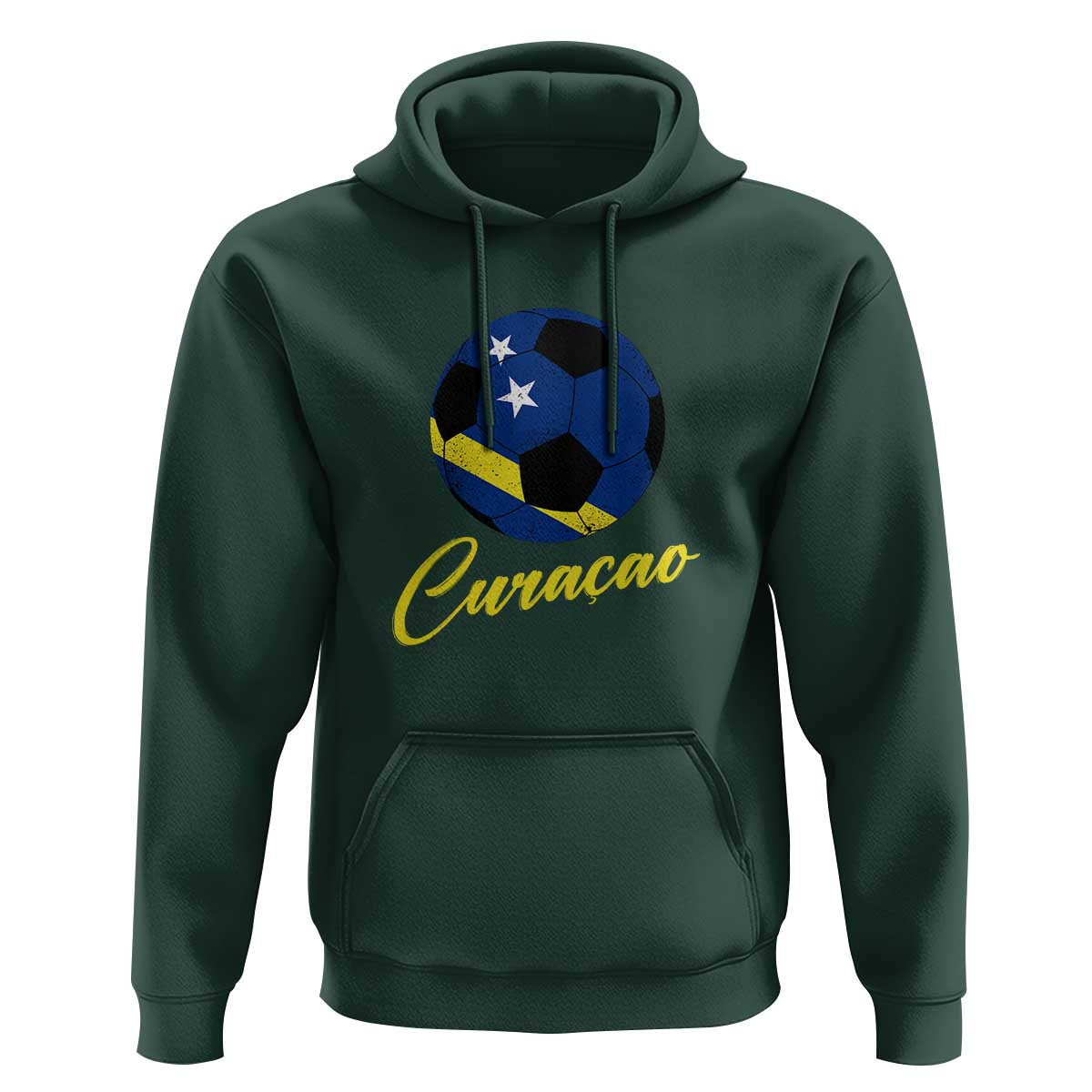 Curaçao Soccer Fans Distressed Flag Hoodie Football Heritage Pride Support