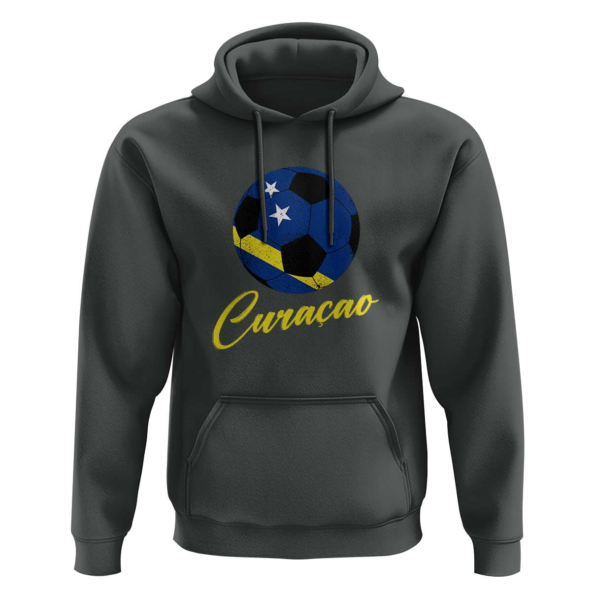 Curaçao Soccer Fans Distressed Flag Hoodie Football Heritage Pride Support