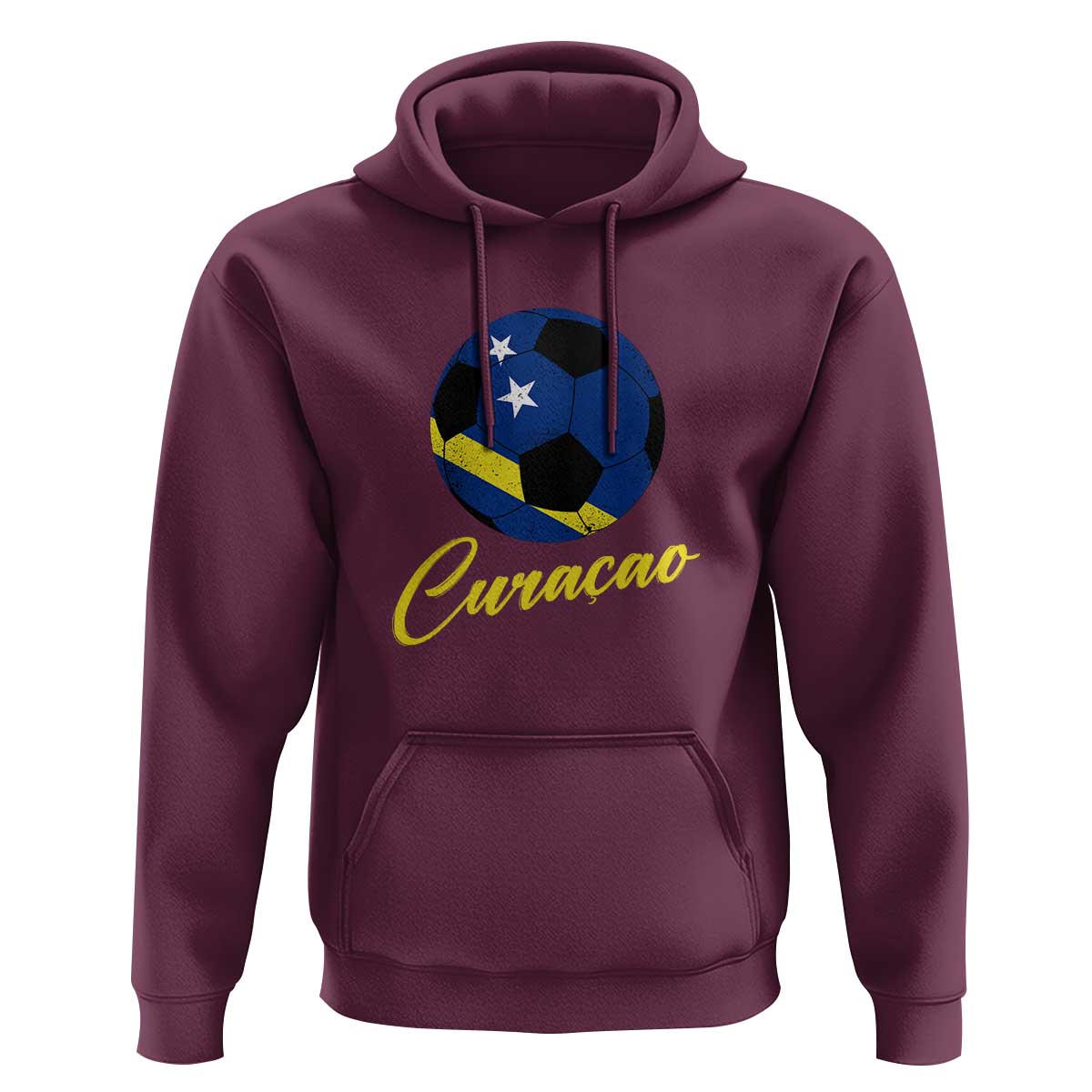 Curaçao Soccer Fans Distressed Flag Hoodie Football Heritage Pride Support