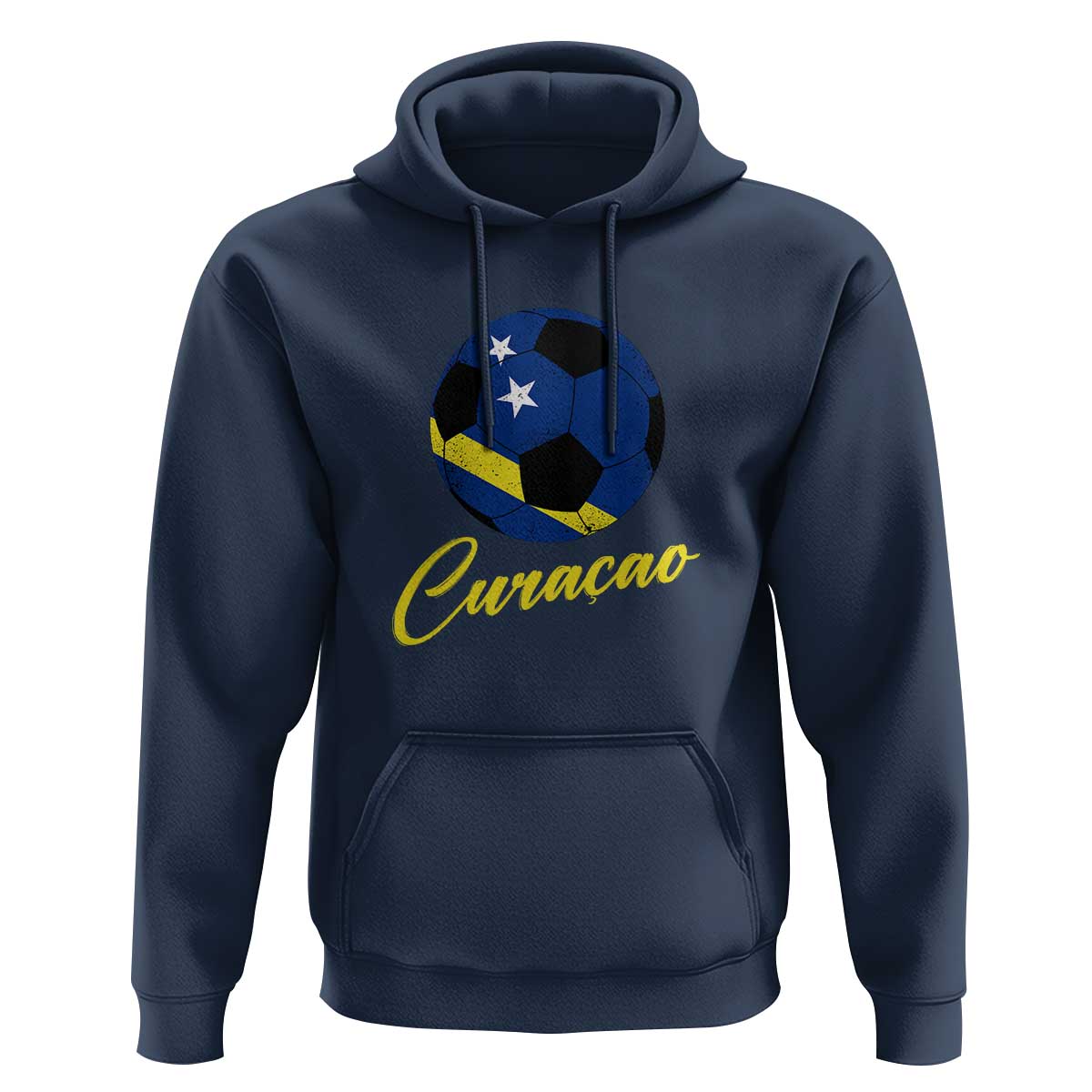 Curaçao Soccer Fans Distressed Flag Hoodie Football Heritage Pride Support