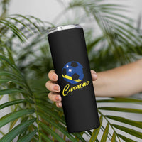 Curaçao Soccer Fans Distressed Flag Skinny Tumbler Football Heritage Pride Support