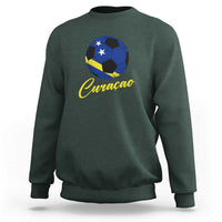 Curaçao Soccer Fans Distressed Flag Sweatshirt Football Heritage Pride Support