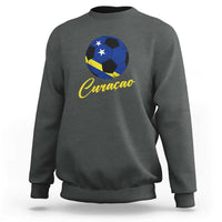 Curaçao Soccer Fans Distressed Flag Sweatshirt Football Heritage Pride Support