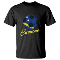 Curaçao Soccer Fans Distressed Flag T Shirt Football Heritage Pride Support