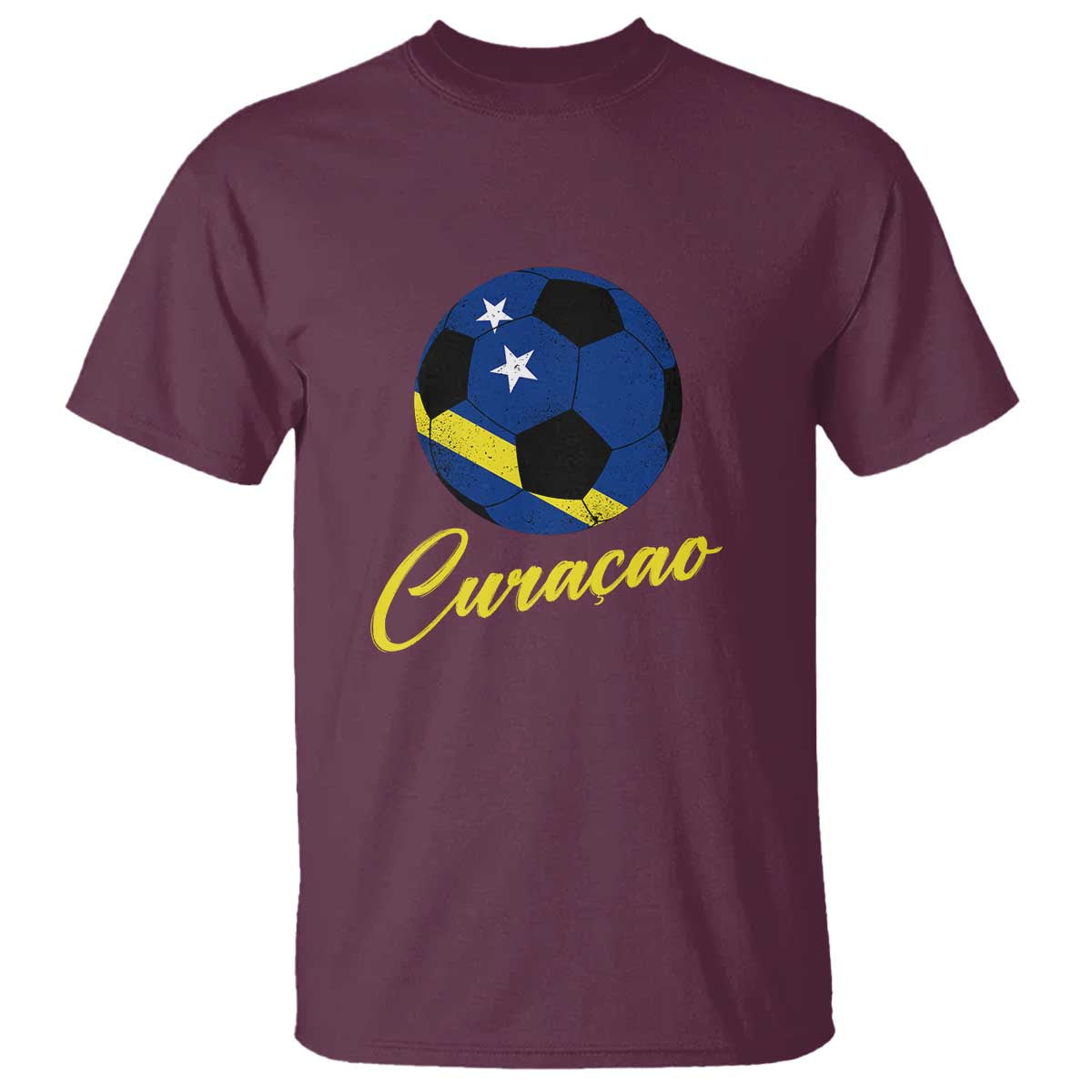 Curaçao Soccer Fans Distressed Flag T Shirt Football Heritage Pride Support
