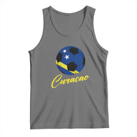 Curaçao Soccer Fans Distressed Flag Tank Top Football Heritage Pride Support