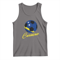 Curaçao Soccer Fans Distressed Flag Tank Top Football Heritage Pride Support