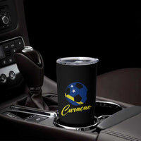 Curaçao Soccer Fans Distressed Flag Tumbler Cup Football Heritage Pride Support