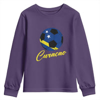 Curaçao Soccer Fans Distressed Flag Youth Sweatshirt Football Heritage Pride Support
