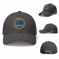 Curaçao Football Pride Circular Crest Vintage Baseball Cap Curacao Flag Soccer Fans Graphic