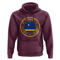 Curaçao Football Pride Circular Crest Vintage Hoodie Curacao Flag Soccer Fans Graphic