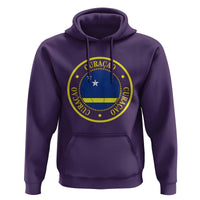 Curaçao Football Pride Circular Crest Vintage Hoodie Curacao Flag Soccer Fans Graphic