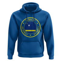 Curaçao Football Pride Circular Crest Vintage Hoodie Curacao Flag Soccer Fans Graphic