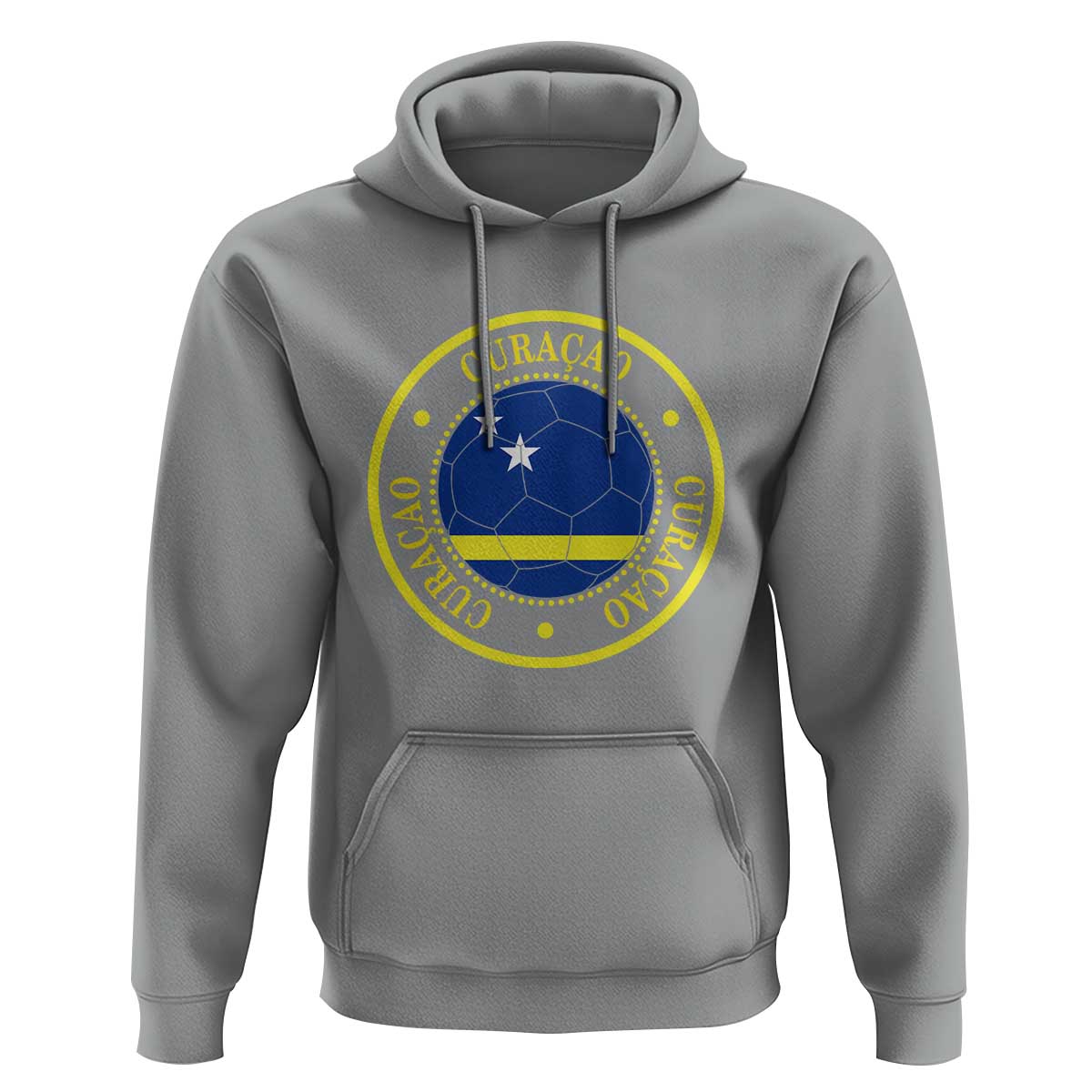 Curaçao Football Pride Circular Crest Vintage Hoodie Curacao Flag Soccer Fans Graphic