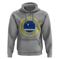 Curaçao Football Pride Circular Crest Vintage Hoodie Curacao Flag Soccer Fans Graphic